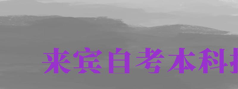 來(lái)賓自考本科報(bào)名（來(lái)賓自考本科報(bào)名時(shí)間）