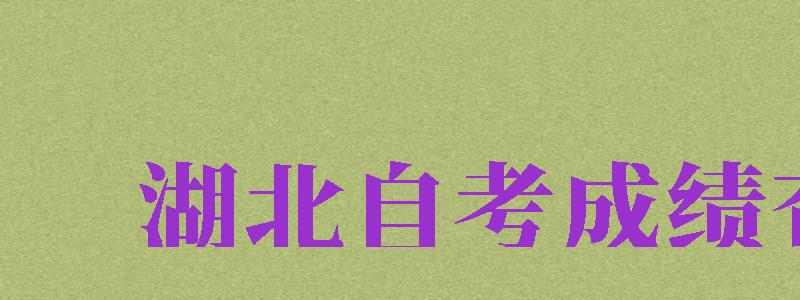 湖北自考成績查詢（湖北自考成績查詢?nèi)肟诠倬W(wǎng)）