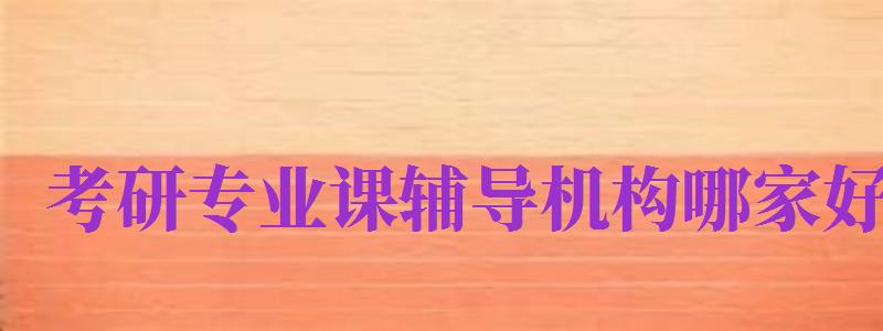 考研專業(yè)課輔導(dǎo)機(jī)構(gòu)哪家好（考研專業(yè)課輔導(dǎo)機(jī)構(gòu)哪個(gè)好）