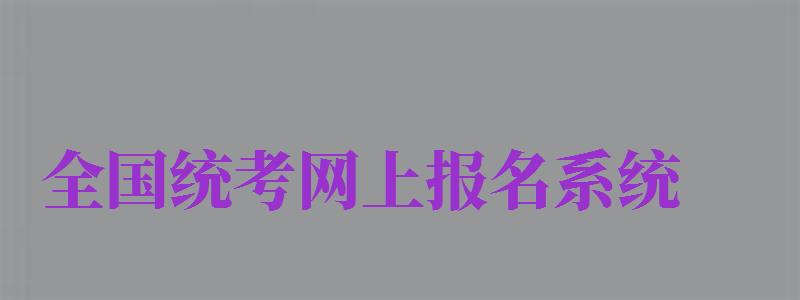 全國(guó)統(tǒng)考網(wǎng)上報(bào)名系統(tǒng)（全國(guó)統(tǒng)考網(wǎng)上報(bào)名入口官網(wǎng)2024）