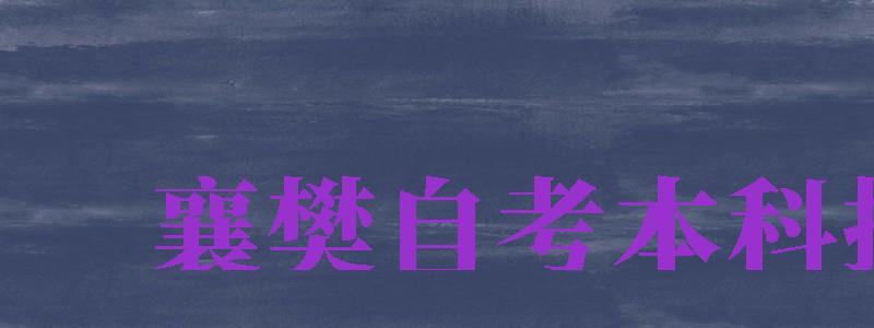 襄樊自考本科報名（襄樊自考本科報名時間）