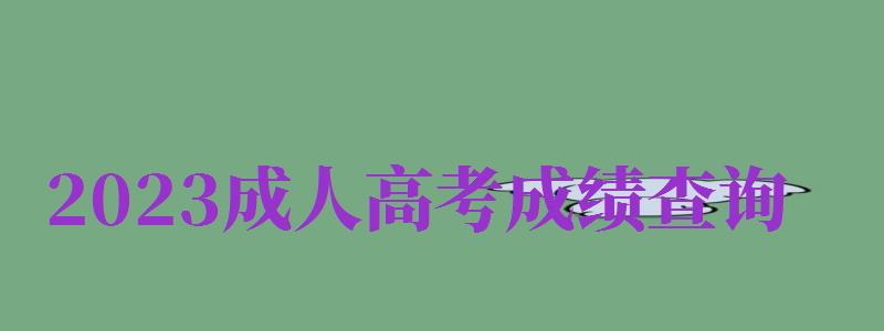 2024成人高考成績查詢（2024成人高考成績查詢官方入口）