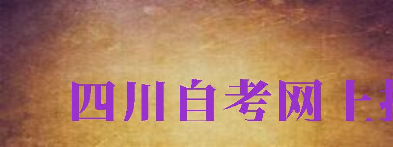 四川自考網(wǎng)上報(bào)名（四川自考網(wǎng)上報(bào)名官方網(wǎng)）